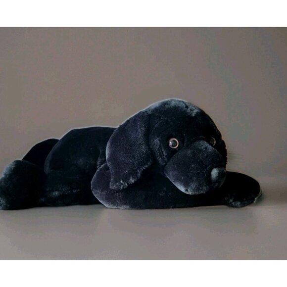 Bass Pro Black Labrador Retriever Realistic Plush Toy Dog Puppy Stuffed Animal - Picture 2 of 11